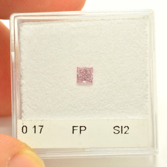 0.17 Carat Fancy Pink Princess Argyle Diamond SI2 GIA