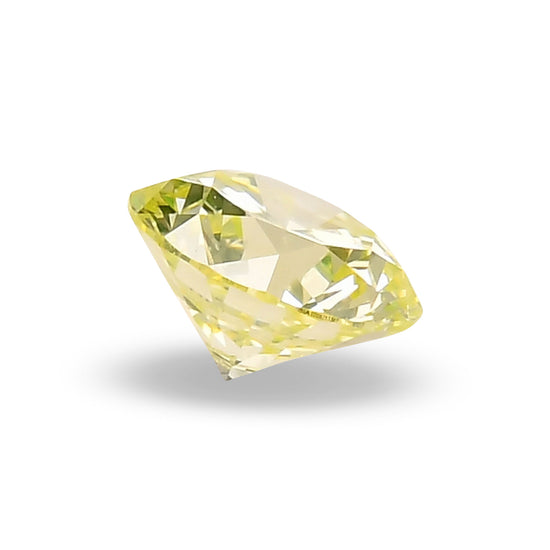 0.37 Carat Fancy Green Yellow Round Brilliant Diamond SI1 GIA