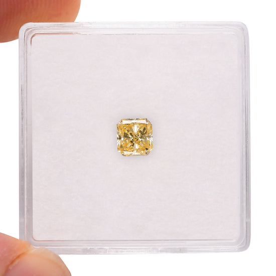 0.51 Carat Fancy Yellow Radiant Diamond SI2 GIA