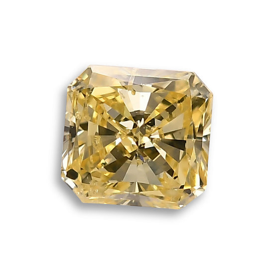0.51 Carat Fancy Yellow Radiant Diamond SI2 GIA