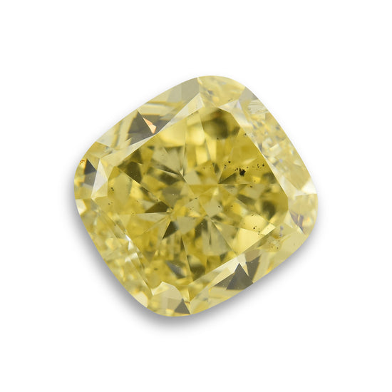 2.36 Carat Fancy Yellow Cushion Diamond SI2 GIA