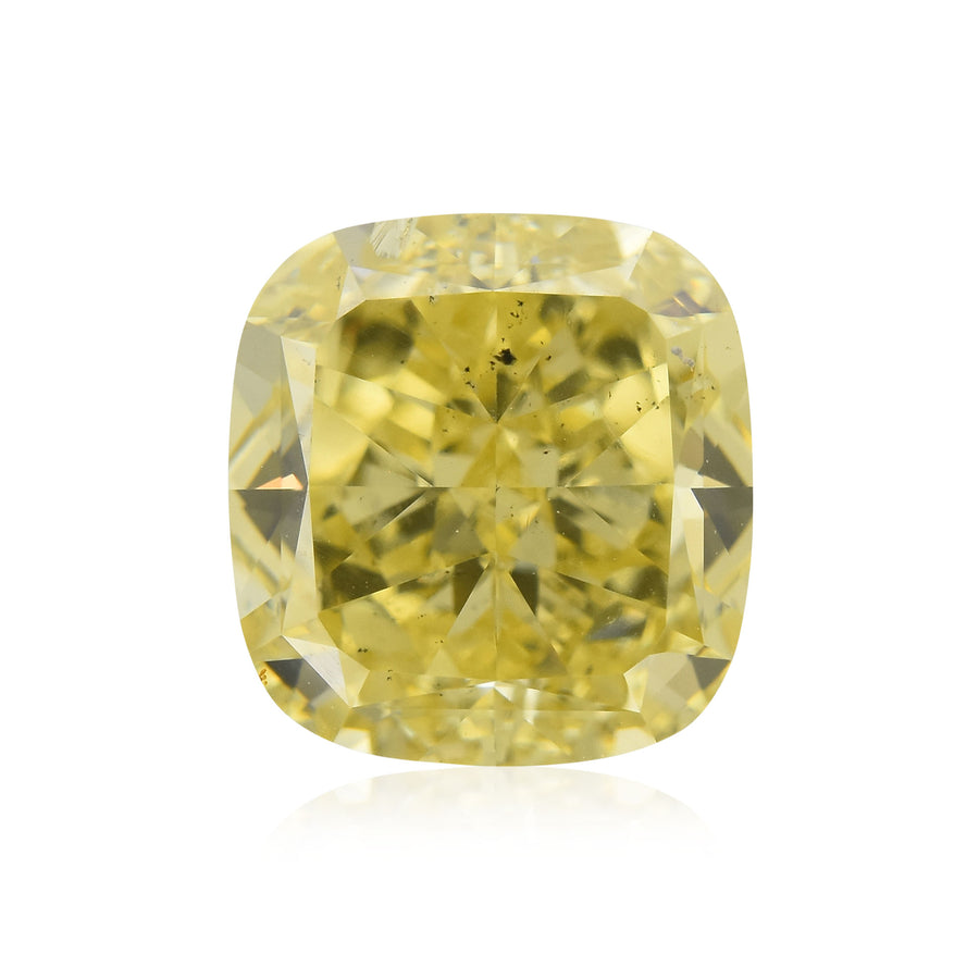 2.36 Carat Fancy Yellow Cushion Diamond SI2 GIA