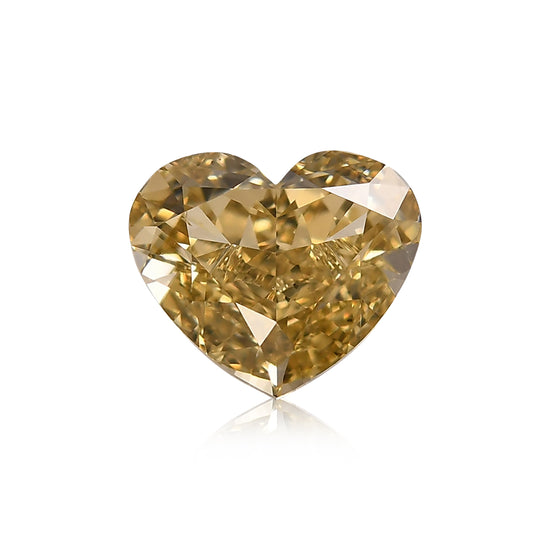 Diamante a cuore Fancy Brownish Yellow da 1,01 carati, VS2 GIA