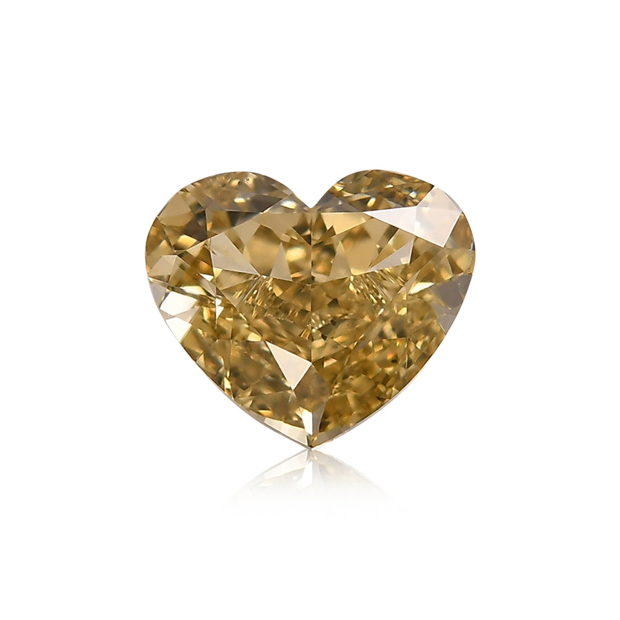 Diamante a forma di cuore 1,01 carati Fancy Brownish Yellow VS2 GIA