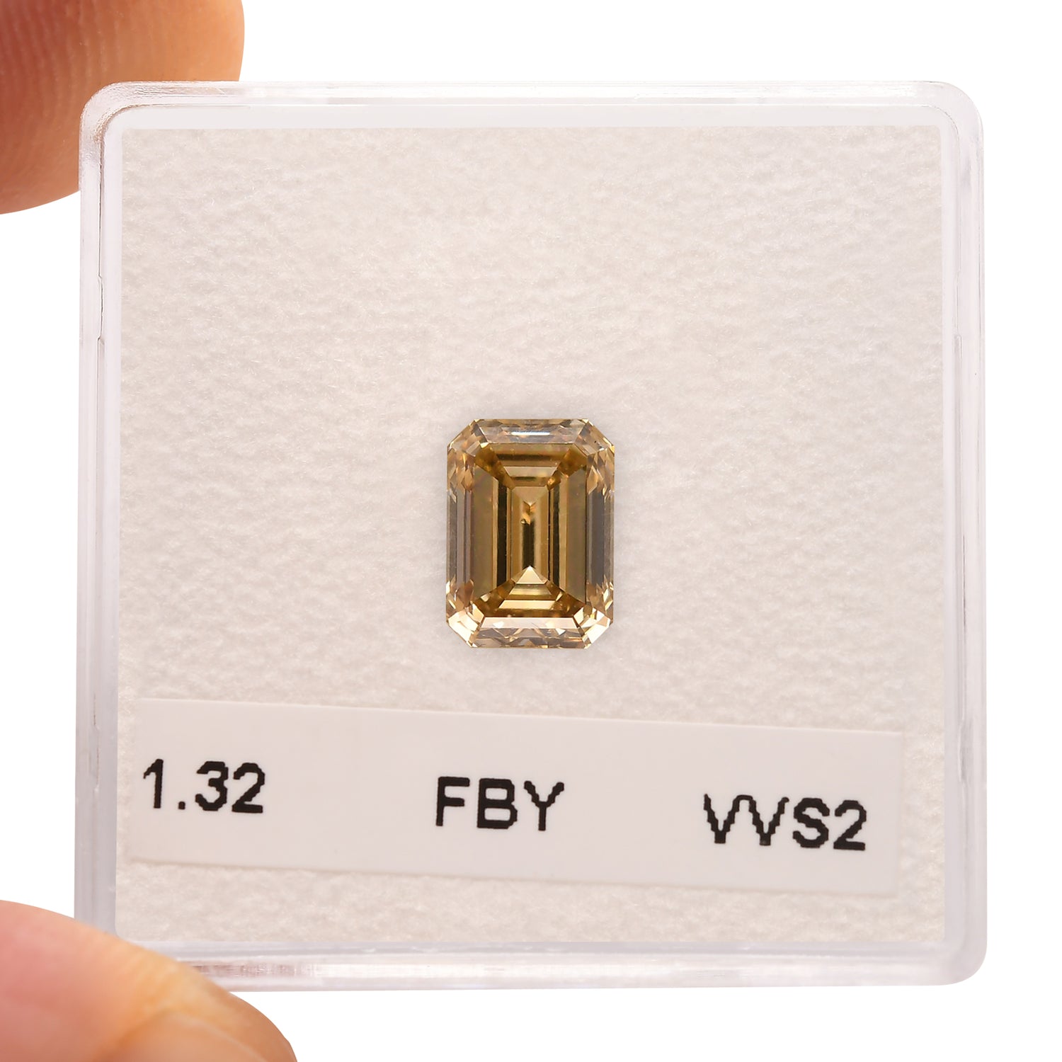 1.32 Carat Fancy Brown Yellow Emerald Diamond VVS2 GIA