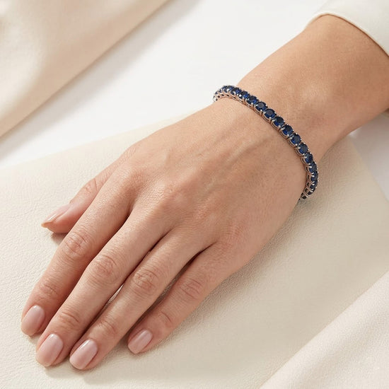 Classic Round Sapphire Tennis Bracelet