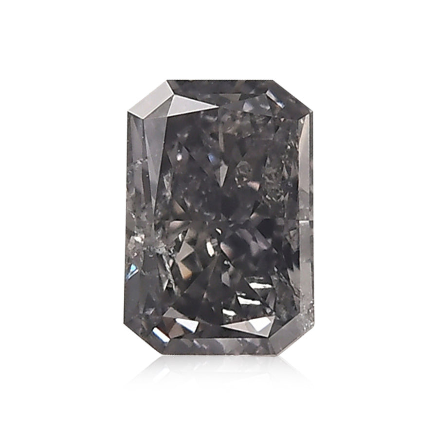 0.60 Carat Fancy Violet Gray Radiant Diamond I1 GIA