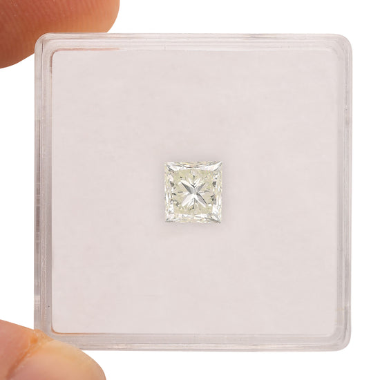1.01 Carat Very Light Green Princess Diamond VVS1 GIA