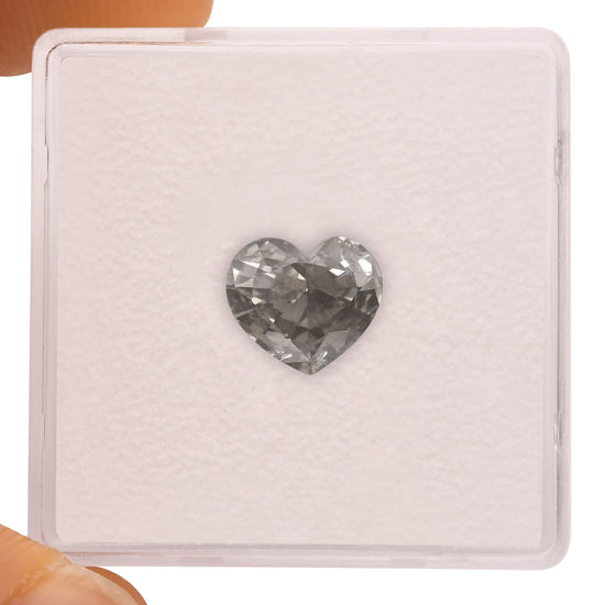 1.05 Carat Fancy Gray HEART Diamond SI2 GIA