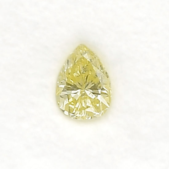 Diamante a pera fancy giallo da 0,35 carati (VS1) GIA