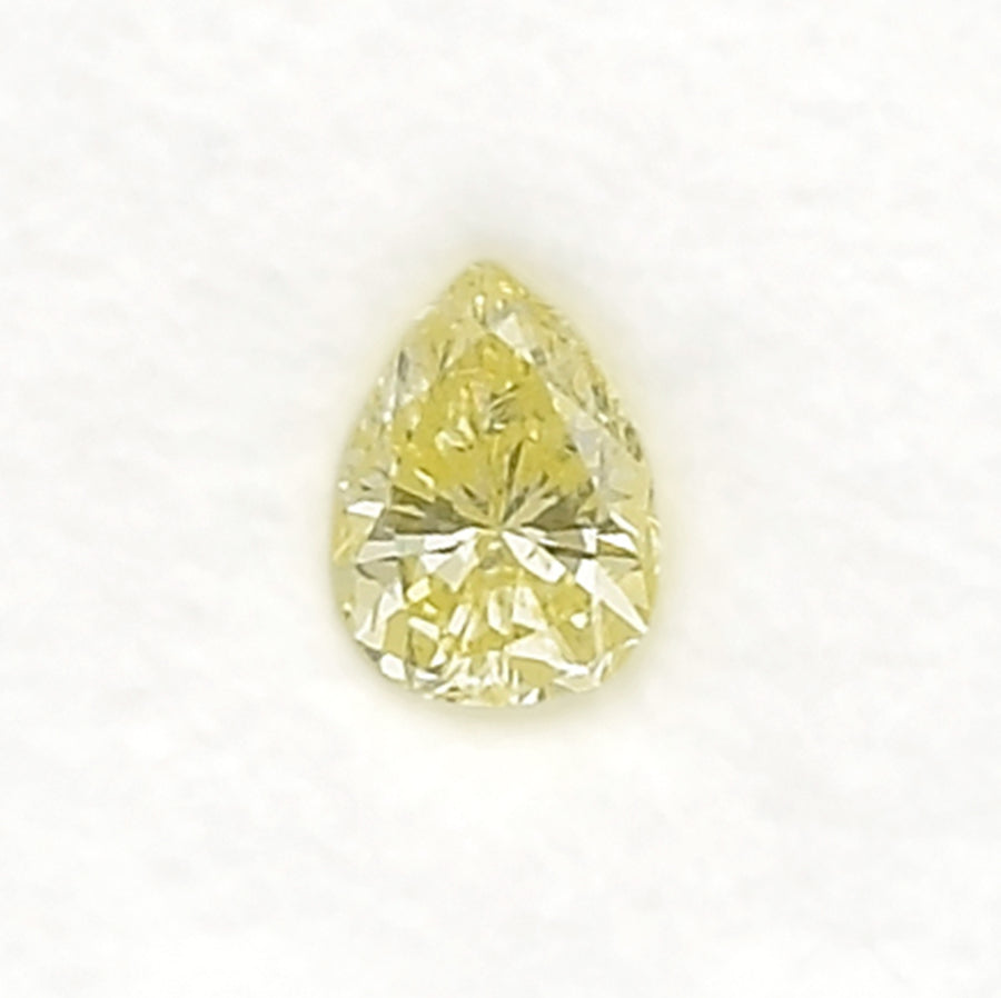 Diamante a pera fancy giallo da 0,35 carati (VS1) GIA