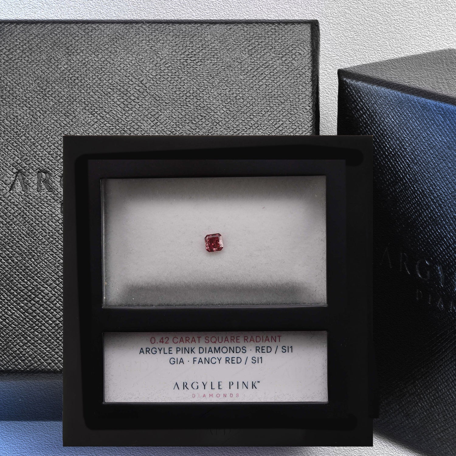 0.42 Carat Fancy Red Radiant Diamond SI1 ARGYLE & GIA