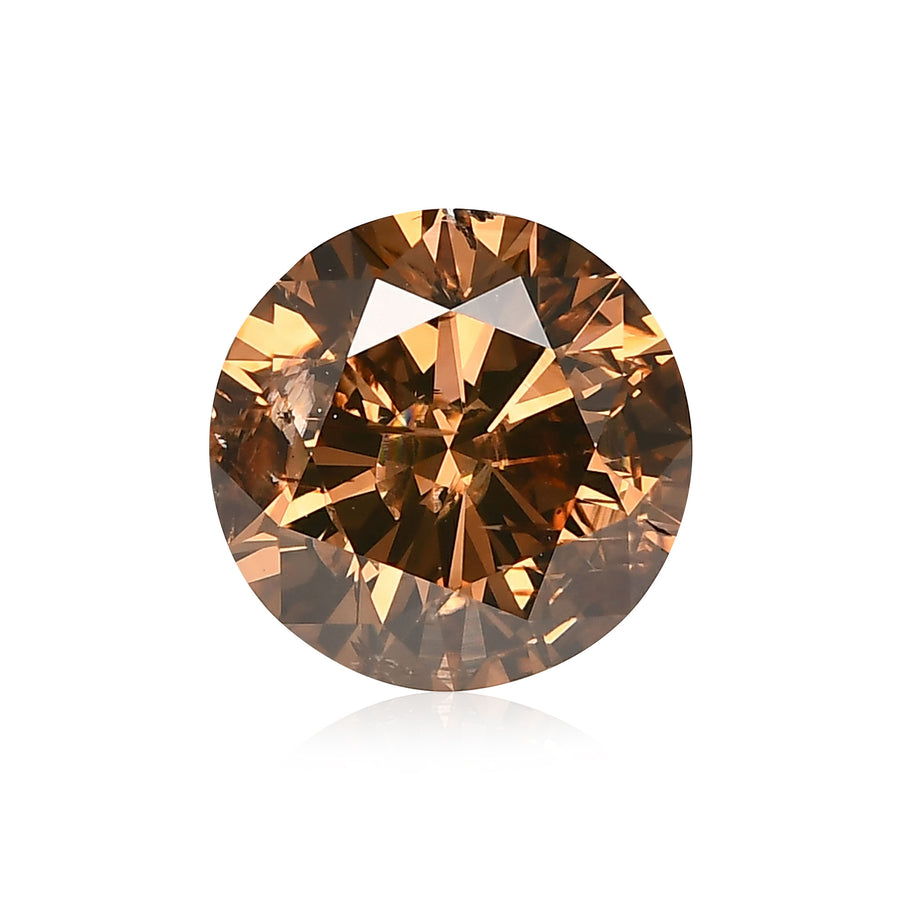2,07 Karat Fancy Dark Orangy Brown runder Brillant (I2) GIA