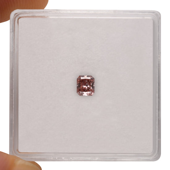 0.28 Carat Fancy Deep Pink Radiant Diamond  GIA