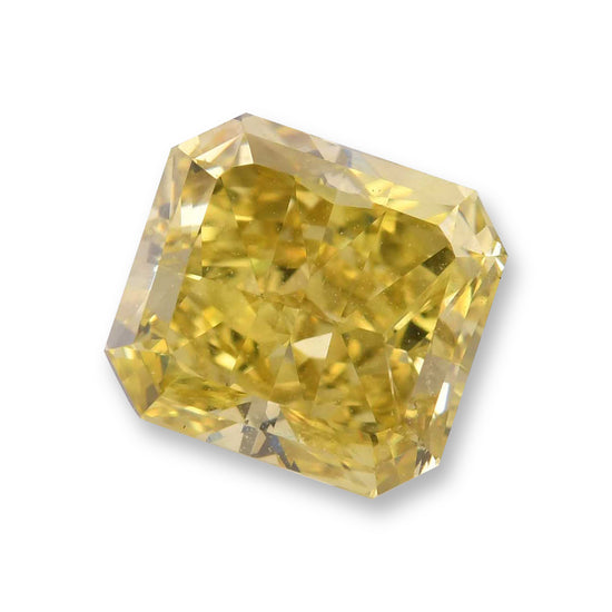 2.60 Carat Fancy Deep Brownish Greenish Yellow Radiant Diamond VS2 GIA