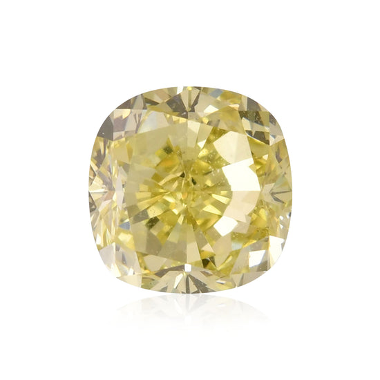 0.91 Carat Fancy Brownish Greenish Yellow Cushion Diamond VVS1 GIA