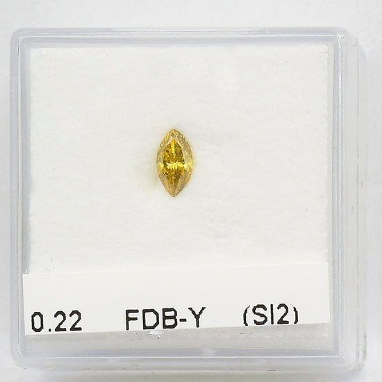 0.22 Carat Fancy Deep Brownish Yellow Marquise Diamond (SI2) GIA