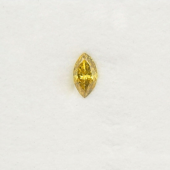 Diamante Marquise GIA Fancy Deep Brownish Yellow da 0,22 Carati (SI2)