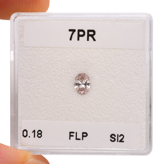 0.18 Carat Fancy Light Pink Oval Argyle Diamond SI2 GIA
