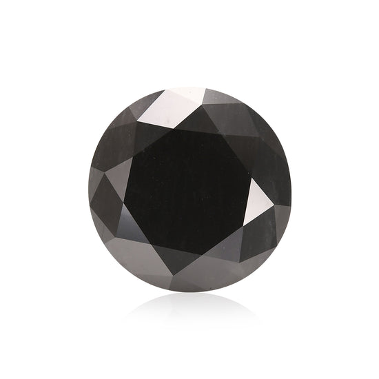 Diamante Naturale Nero Fancy a Taglio Brillante Rotondo di 22,00 Carati  GIA
