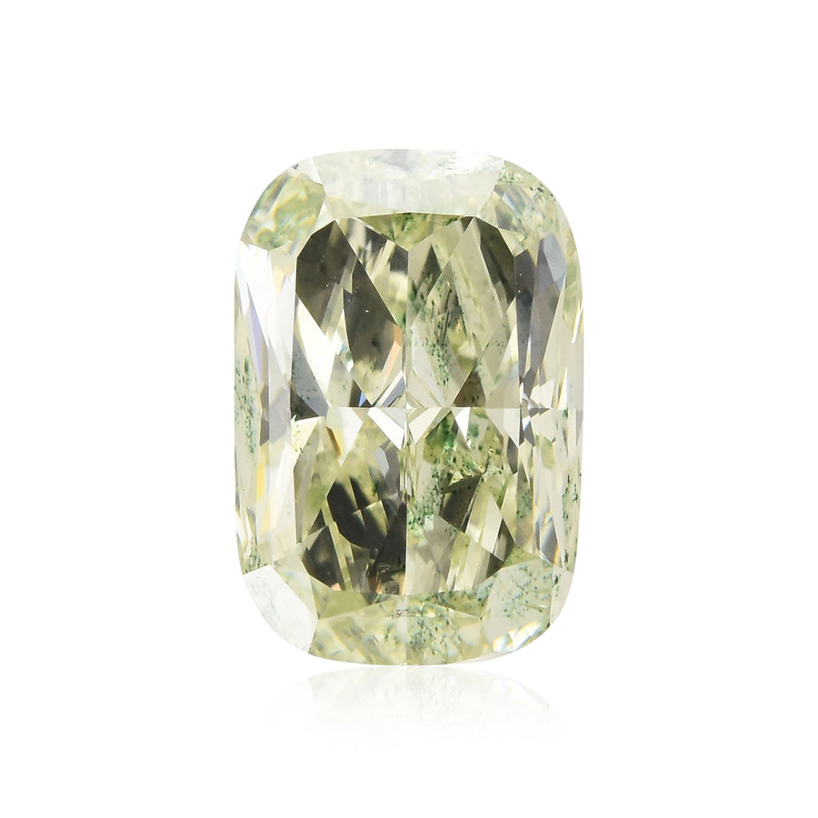 2.02 Carat Fancy Yellow Green Cushion Diamond SI1 GIA