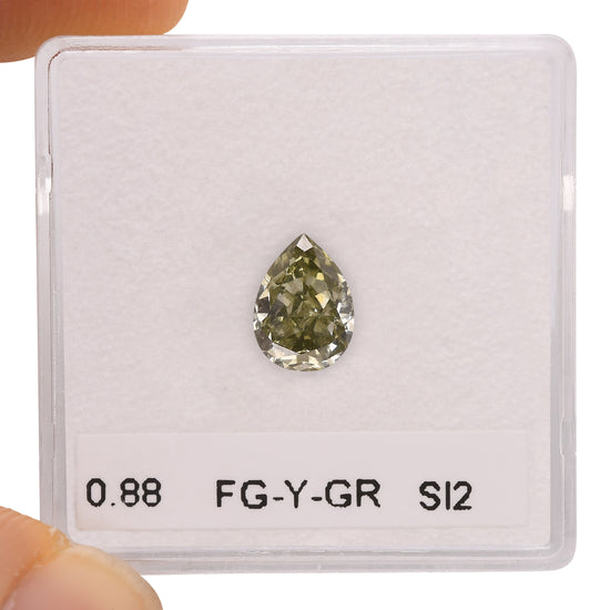 0.88 Carat Chameleon Pear Diamond SI2 GIA