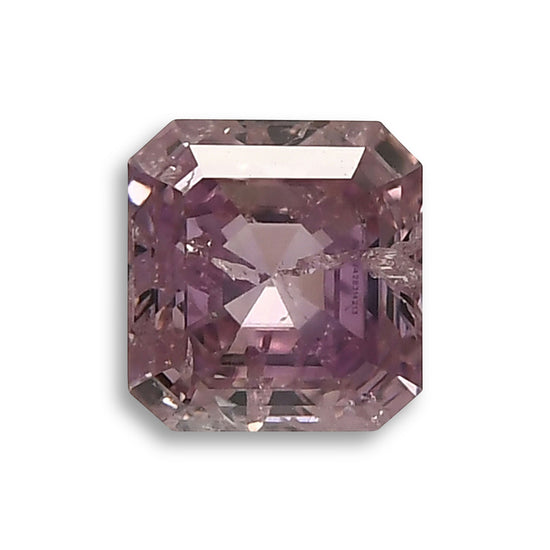 0.50 Carat Fancy Intense Purple Pink Emerald Diamond I2 GIA