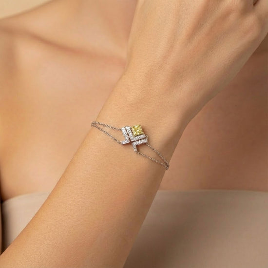 LEGACY - Fancy Yellow Cushion Diamond Bracelet