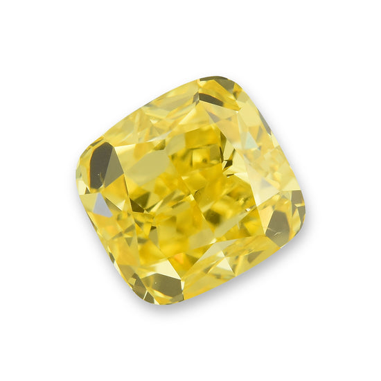 Diamante Giallo Fancy Vivid Taglio Cuscino da 1.02 Carati SI1 GIA