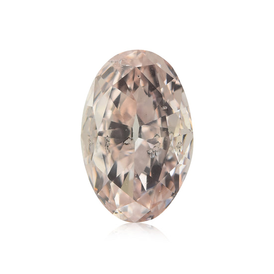 Diamante Ovale Rosa-Arancio Tenue Fantasia di 0,30 Carati I1 GIA