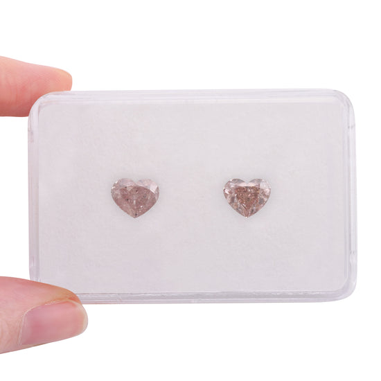 4.01 Carat Fancy Brown Pink Heart Diamonds I1