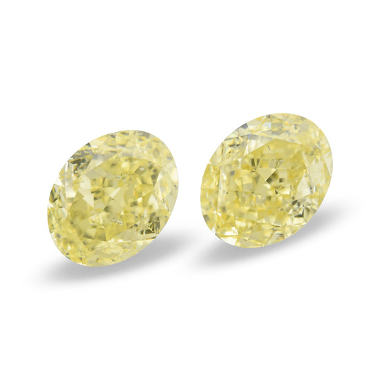4.24 Carat Fancy Yellow Oval Diamonds SI2