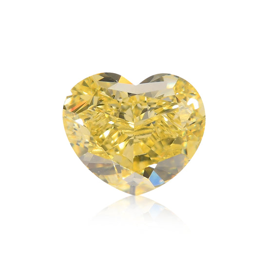 Diamante a cuore Fancy Intense Yellow da 1 carato, VS1, GIA