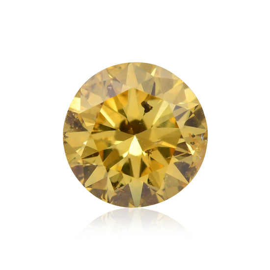 0,68 Karat Fancy Vivid Yellow Rund Brillant Diamant (SI2) GIA