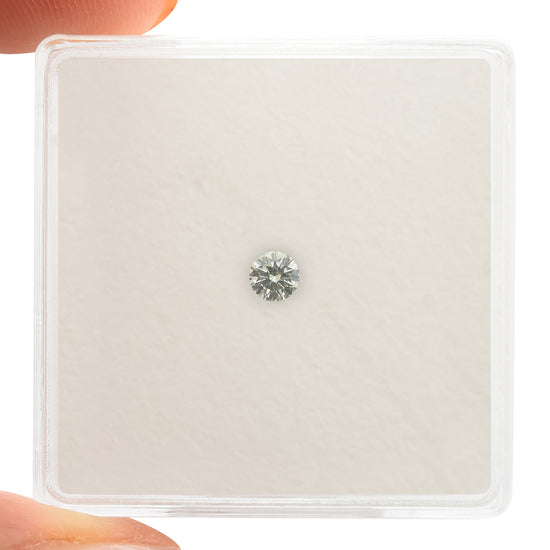 0.09 Carat Light Green Round Brilliant Diamond (VS1) GIA