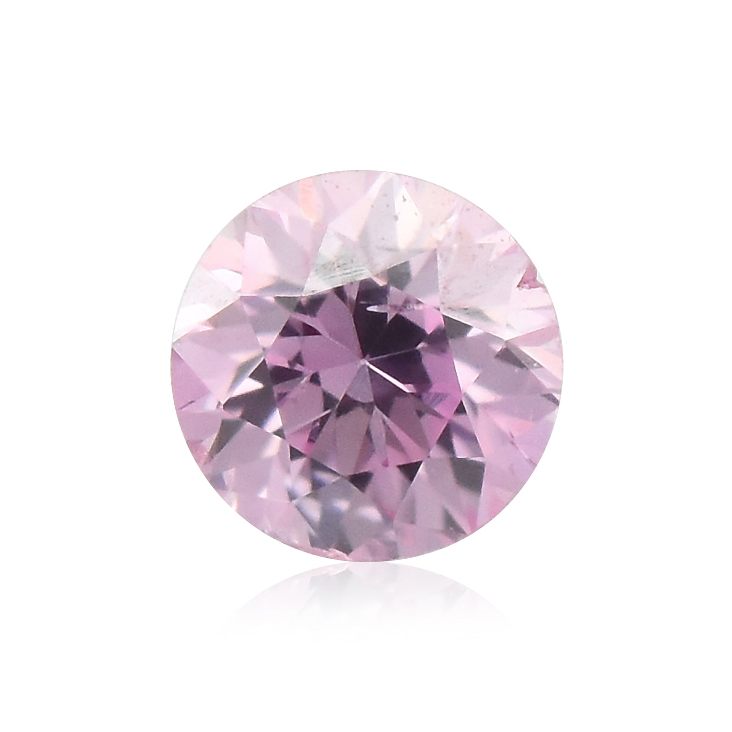 0.05 Carat Fancy Intense Pink Purple Round Diamond (SI1) GIA