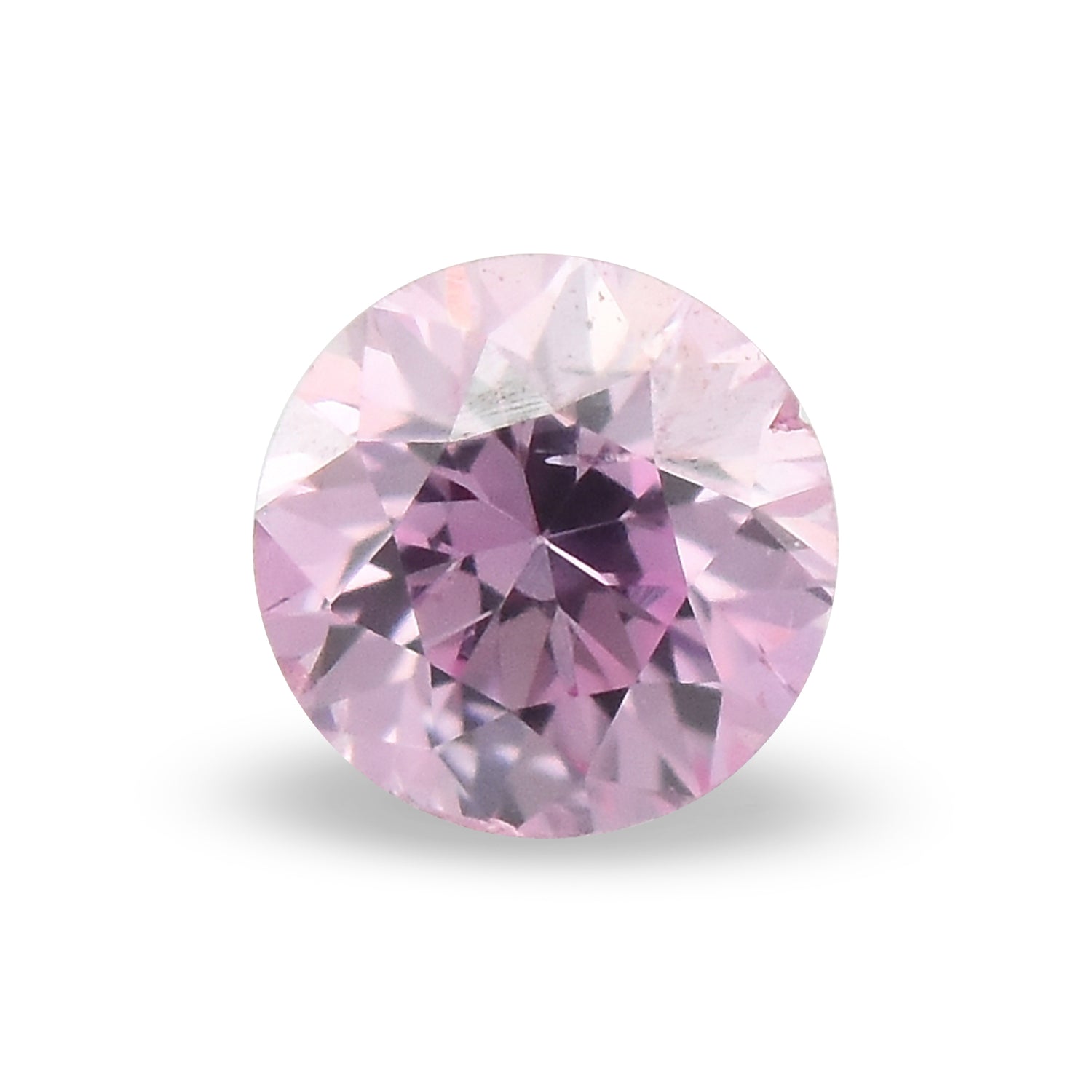 0.05 Carat Fancy Intense Pink Purple Round Diamond (SI1) GIA