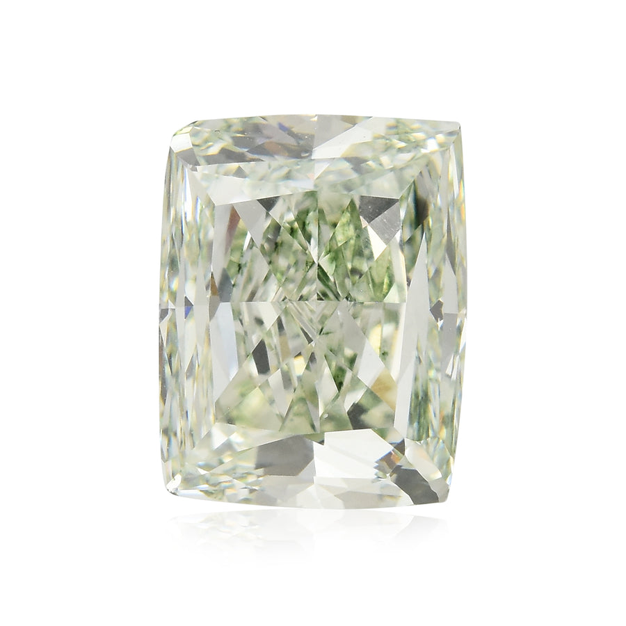 Diamante Cuscino GIA VS2 Fancy Giallastro Verde 2,56 carati