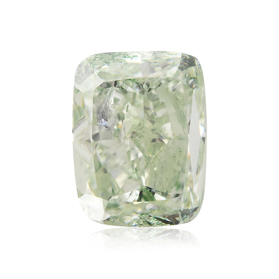 Diamante a cuscino Fancy Light Yellowish Green da 2,26 carati (SI1) GIA