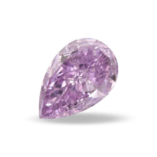 0.45 Carat Fancy Intense Pinkish Purple Pear Diamond I1 GIA
