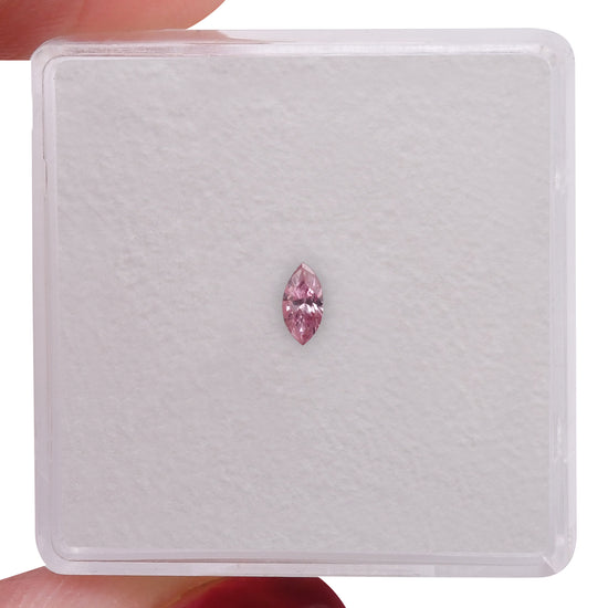 0.08 Carat Fancy Intense Purplish Pink Marquise Diamond (SI1) GIA