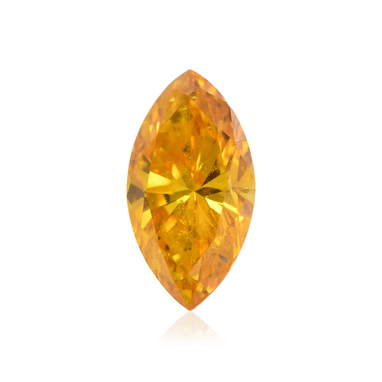 Diamante Marquise Giallo-Arancio Intenso Fantasia da 0,27 Carati (I1) GIA