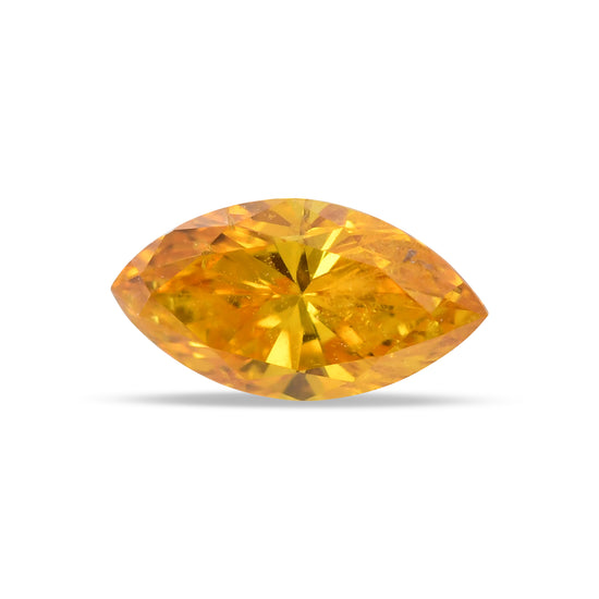 0.27 Carat Fancy Vivid Yellowish Orange Marquise Diamond (I1) GIA