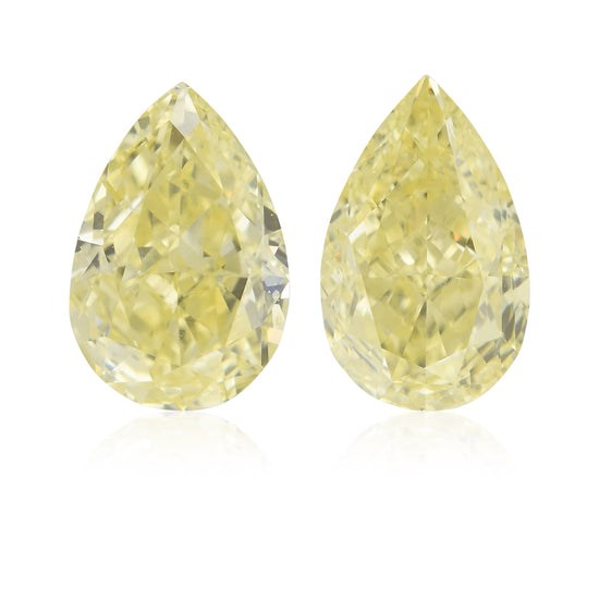 ماس على شكل كمثرى بلون أصفر فاتح فاخر بوزن 2.00 قيراط، درجة نقاء SI1