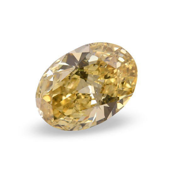 0.79 Carat Fancy Brownish Yellow Oval Diamond SI2 GIA