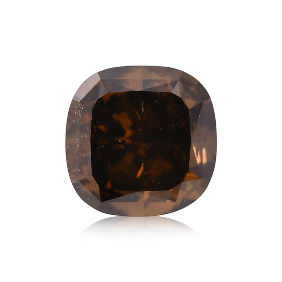0,59 Karat Fancy Dark Brown Cushion Diamant VS1 GIA
