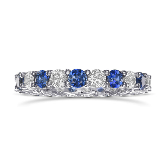Klassischer Diamant- & Saphir-Eternity-Ring