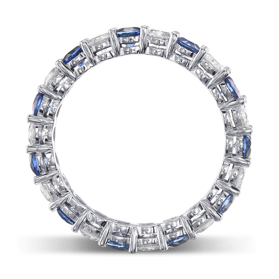 Klassischer Diamant- & Saphir-Eternity-Ring