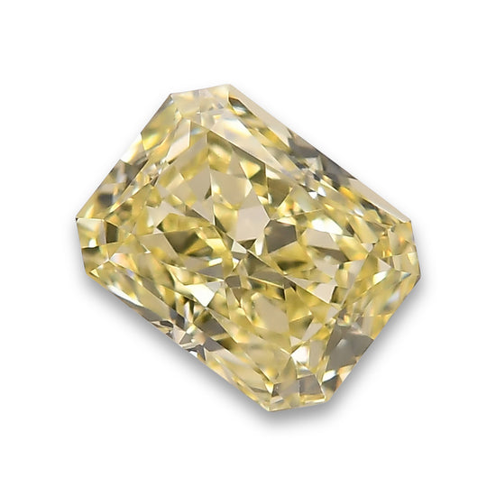 0.85 Carat Fancy Light Yellow Radiant Diamond IF GIA