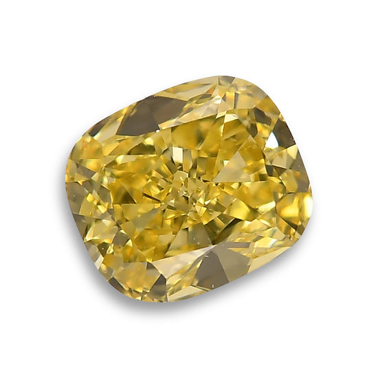 Diamante cuscino giallo intenso fantasia da 0,83 carati VS1 GIA